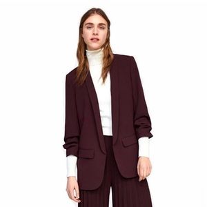 Express Burgundy Oversized Blazer